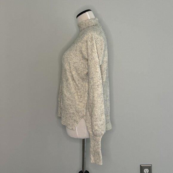 French Connection - Flossy Orla Ribbed Turtleneck Sweater - Light Oatmeal - XS - Picture 2 of 8